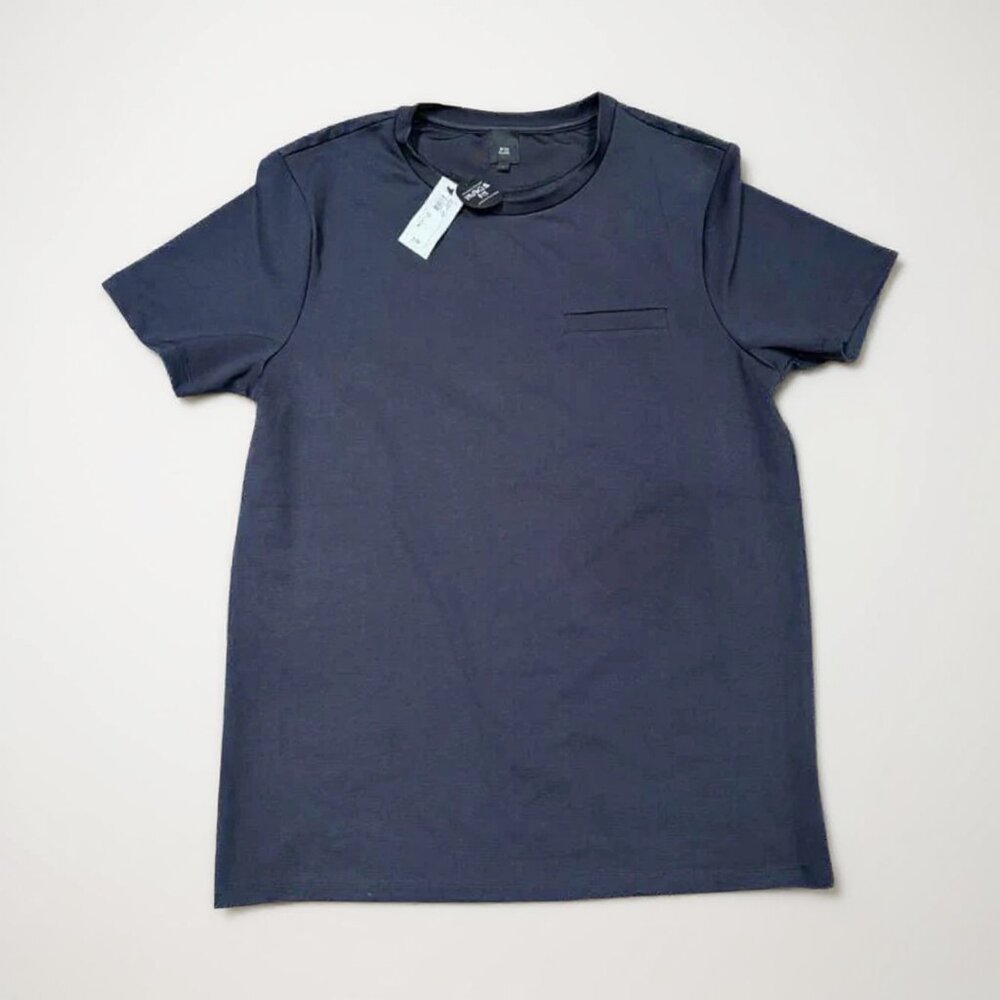 Navy Blue Short Sleeve River Island Men T shirt Size large